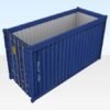 Vue extérieure du container maritime 20 pieds open top avec bâche retirée