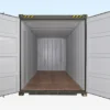 Intérieur du container montrant l'espace de stockage.