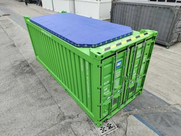 Container offshore 20 pieds à toit ouvert avec bâche de protection