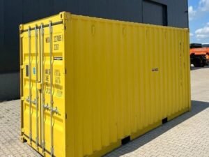 Vue extérieure du container 20 pieds Dry Van (DV) jaune