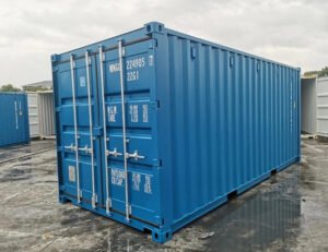 Container maritime 20 pieds Dry Cargo neuf en vue extérieure.