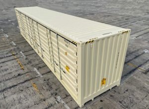 Vue extérieure du container 40 pieds High Cube Open Side neuf.