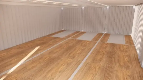 sol plancher Local d’entreposage 85 m² en container de 40 pieds sol plancher Local d’entreposage 85 m² en container de 40 pieds