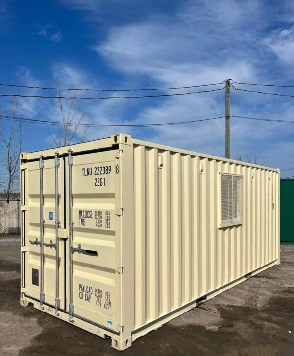 container-bureau-chantier-20-pieds-neuf-isolé-et-équipé Container Bureau de Chantier Neuf 20 pieds - NEUF