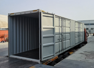 conteneur stockage 40 pieds avec portes latérales acier corten