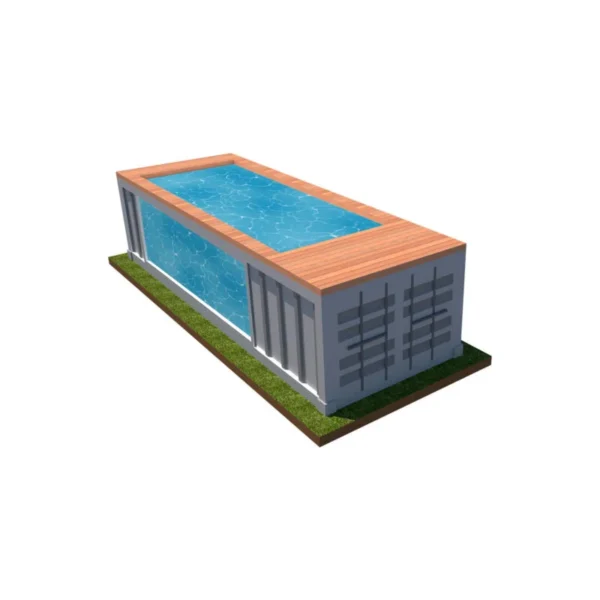 Piscine container vitrée 6 m Piscine container vitrée 6 m