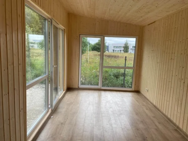 intérieur bureau bois modulable