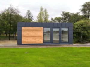 bureau de vente modulaire vitré