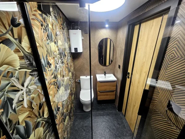 Conteneur habitable écologique et modulable salle de bain