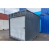 Container usagé 10 pieds avec porte roulante gris charbon Container usagé 10 pieds avec porte roulante gris charbon