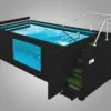 Piscine conteneur avec vitrage panoramique cinq couches Piscine conteneur avec vitrage panoramique cinq couches
