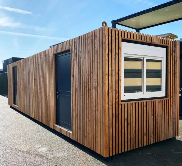 Container habillé bois : studio, bureau et maison container sur mesure